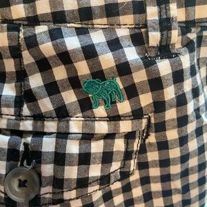 Aero black white check shorts 5/6 stretch